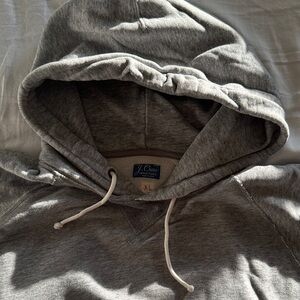 J. Crew Heather Gray Raglan Sleeve Vintage Men's Hoodie